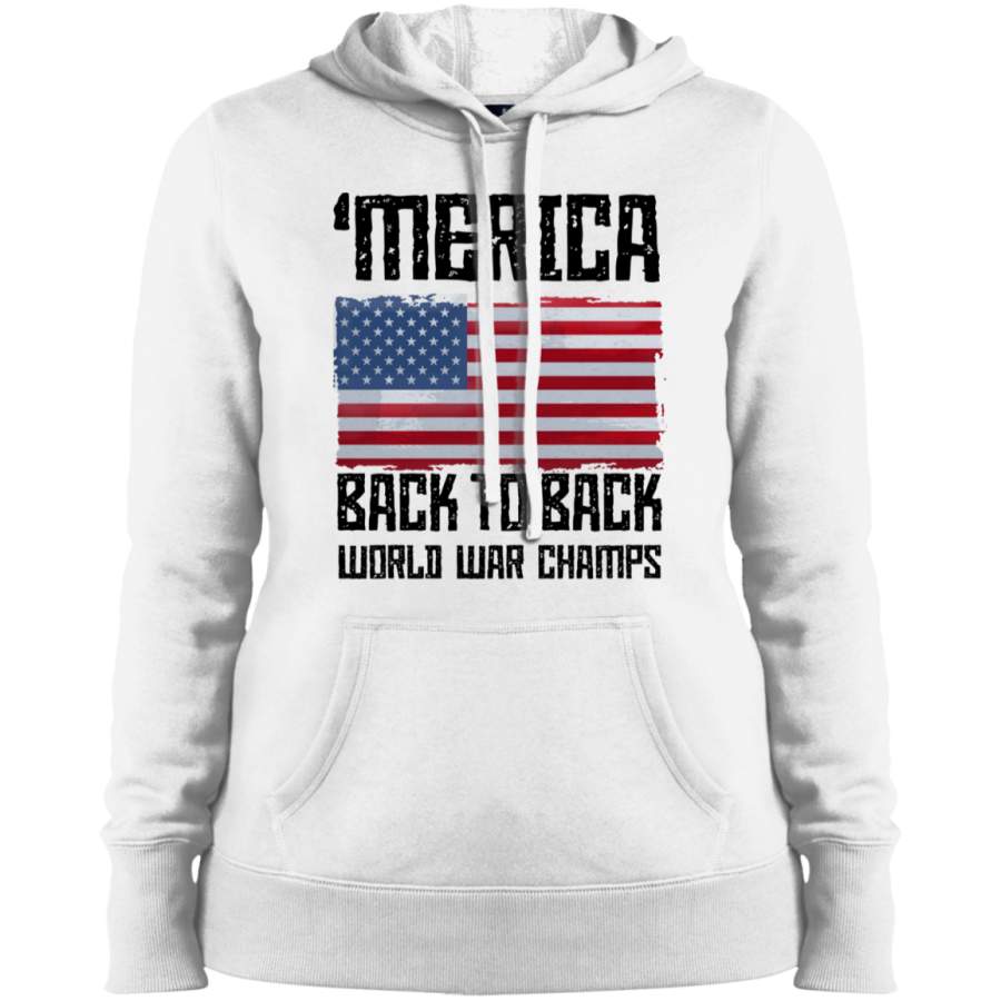 Lobo Performance Gear ‘Merica Back to Back World War Champs Ladies Pullover Hoodie