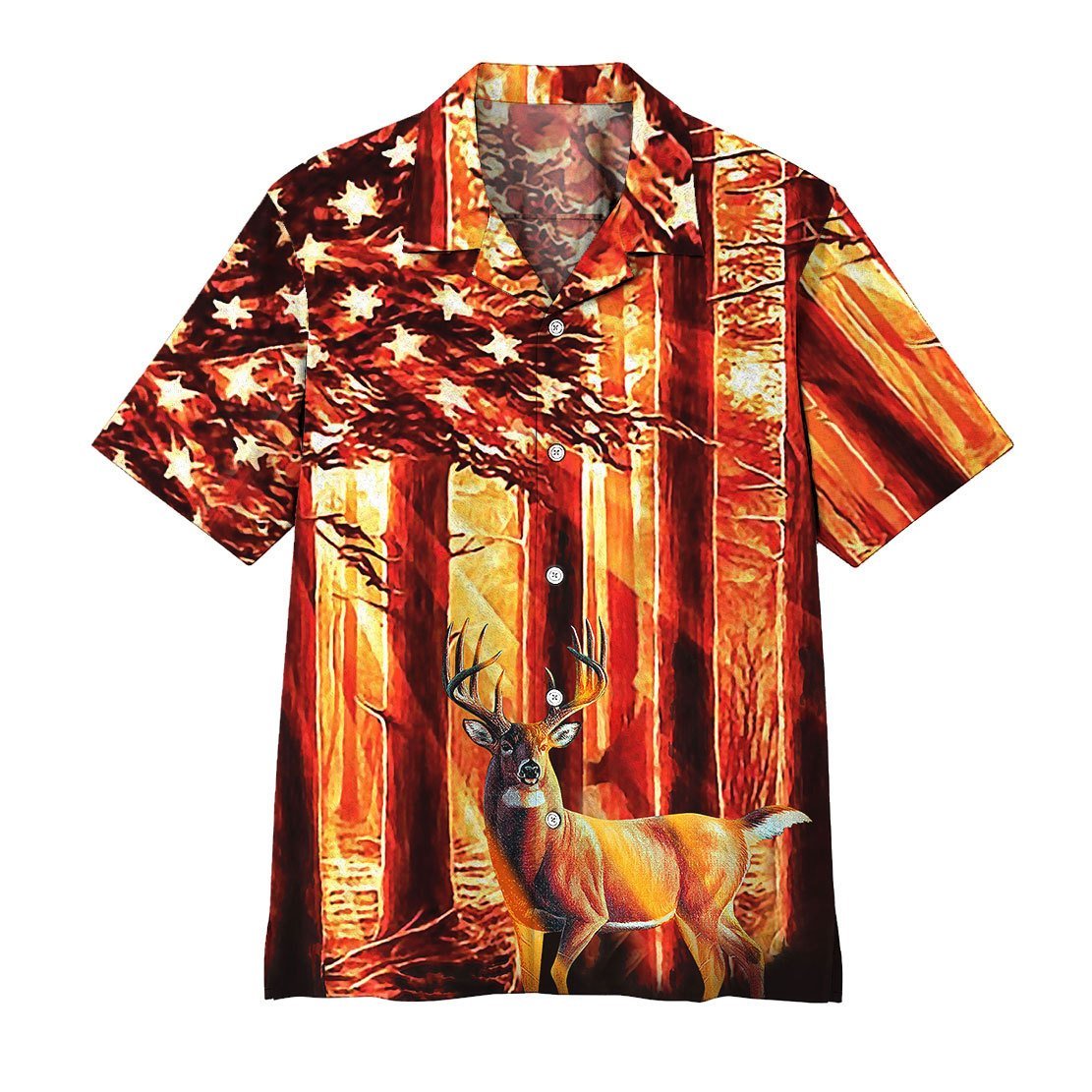 Deer Hunting Shirt Orange Forest Hawaii Ha104096