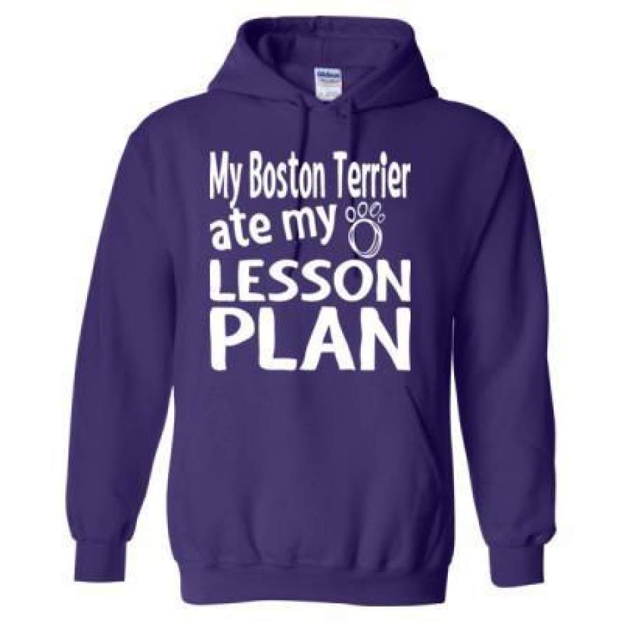 AGR My Boston Terrier Ate My Lesson Plan – Heavy Blend™ Hooded Sweatshirt