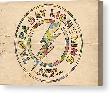 Tampa Bay Lightning Logo Art Florian Rodarte Canvas Print