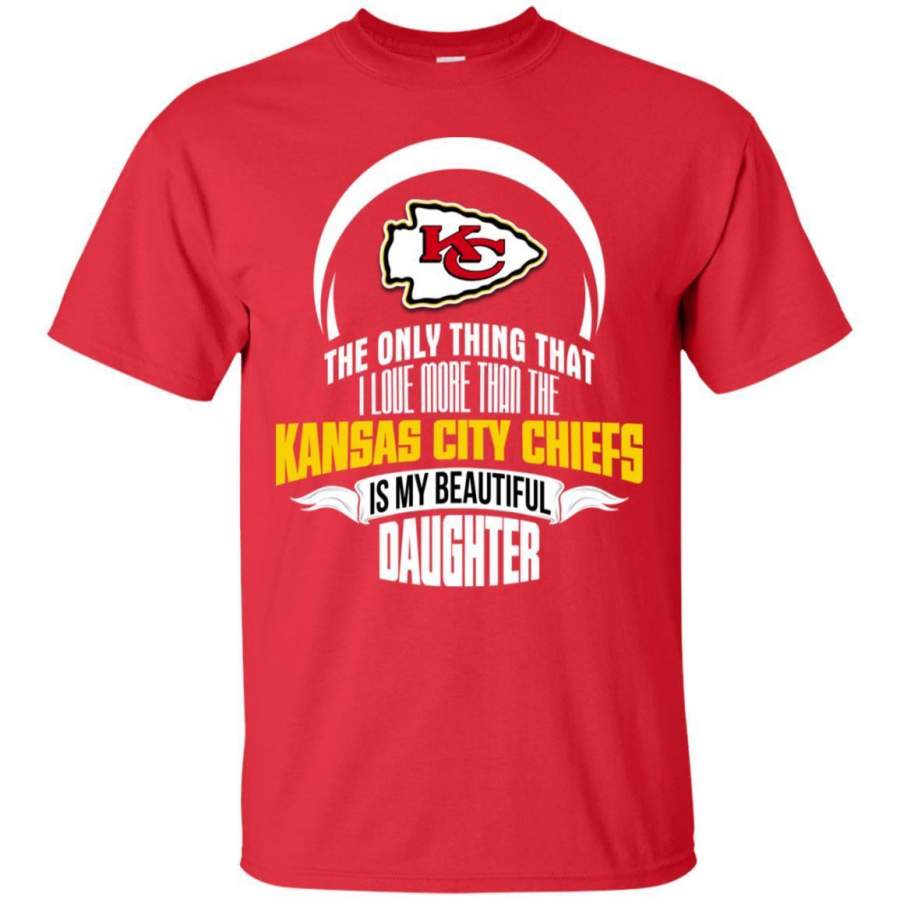 The Only Thing Dad Loves His Daughter Fan Kansas City Chiefs T Shirt