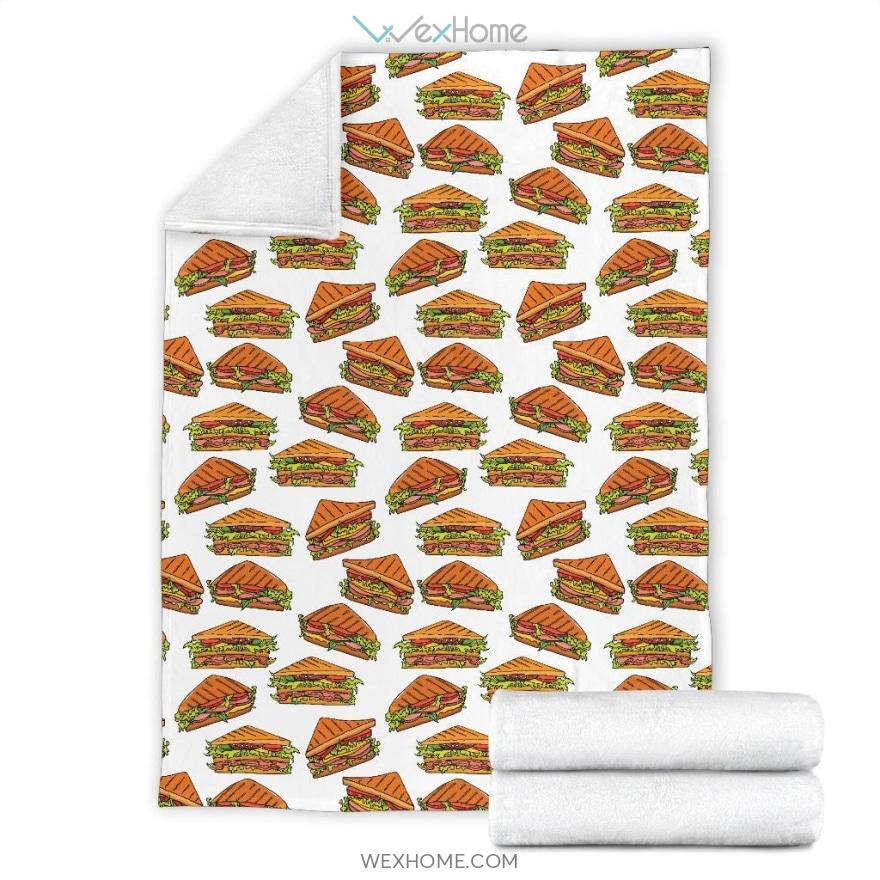 Sandwich Pattern Print Design Premium Blanket