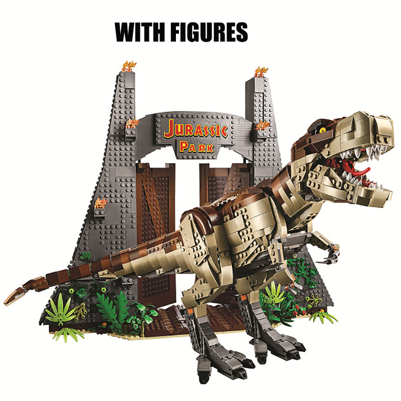 New Jurassic World Roar of Tyrannosaurus Dinosaur Triceratops Model Building Blocks Kids Toys Compatible with Dolls 75936 alx