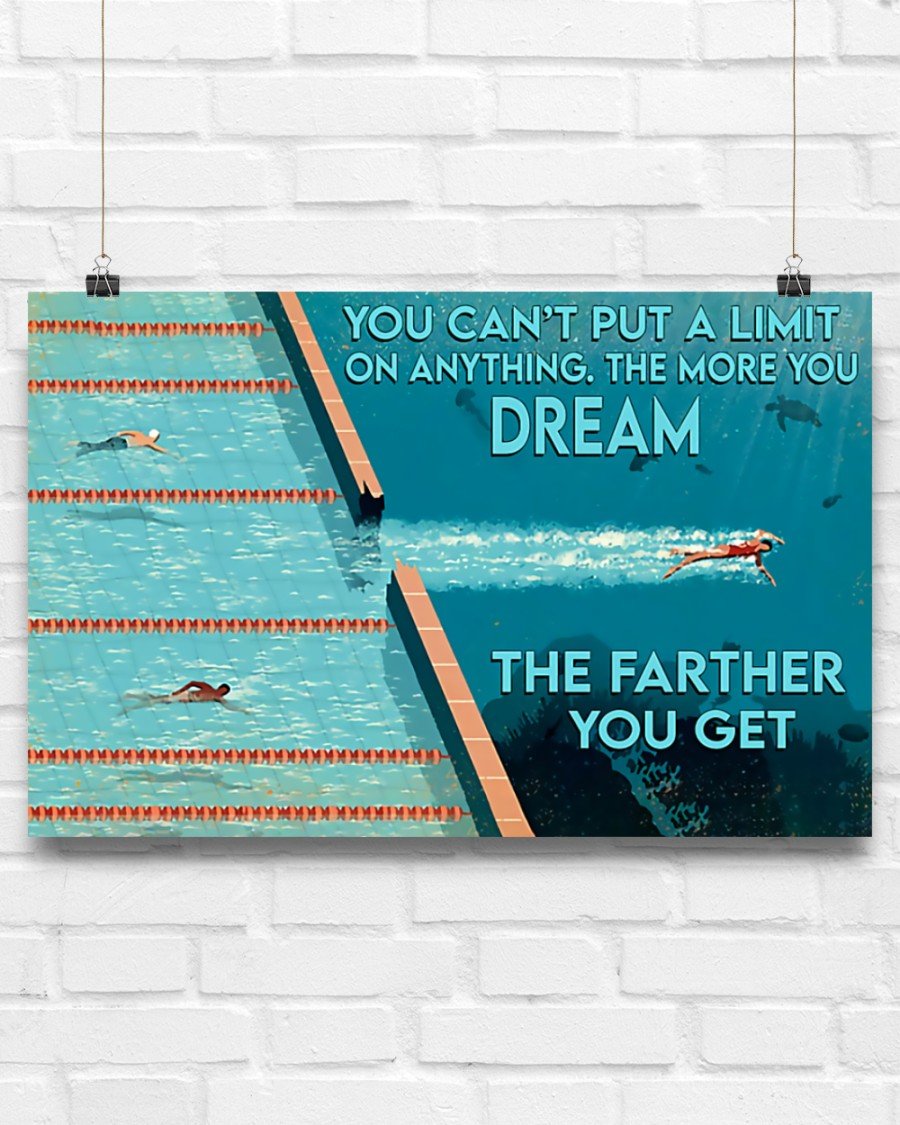 Swimming – You Can’T Put A Limit On Anything Horizontal Canvas And Poster | Wall Decor Visual Art