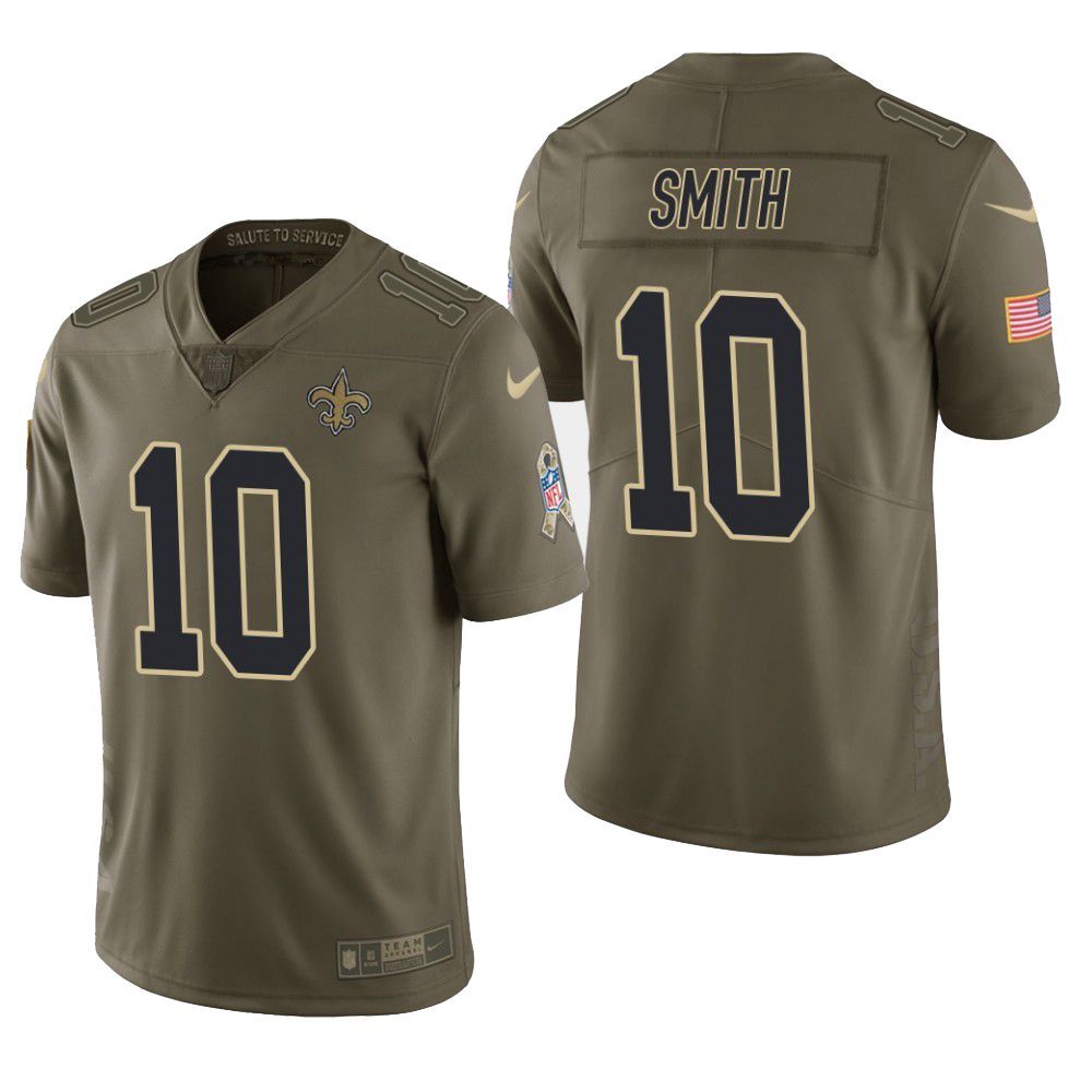 New Orleans Saints Trequan Smith Salute To Service Limited Olive Mens Jersey