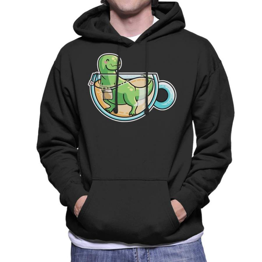 Tea Rex Dinosaur Men’s Hooded Sweatshirt