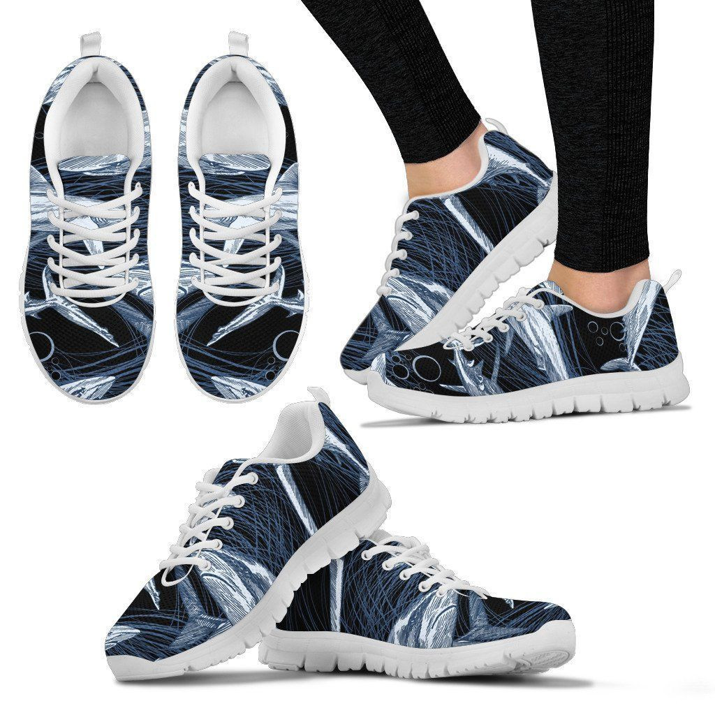 Sharks Print Pattern Print Sneakers Shoes