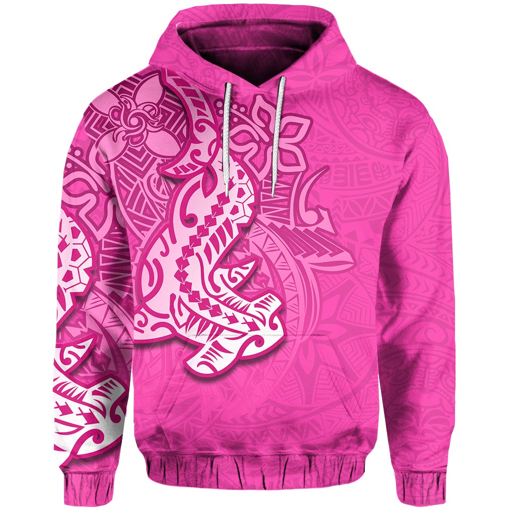 (Custom Personalised) Hammerhead Shark Hoodie Polynesian Pink Style Lt6