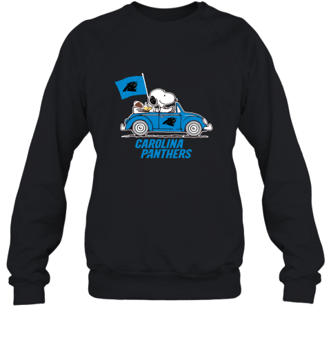 Snoopy And Woodstock Ride The Carolina Panthers Car 2D Sweatshirt