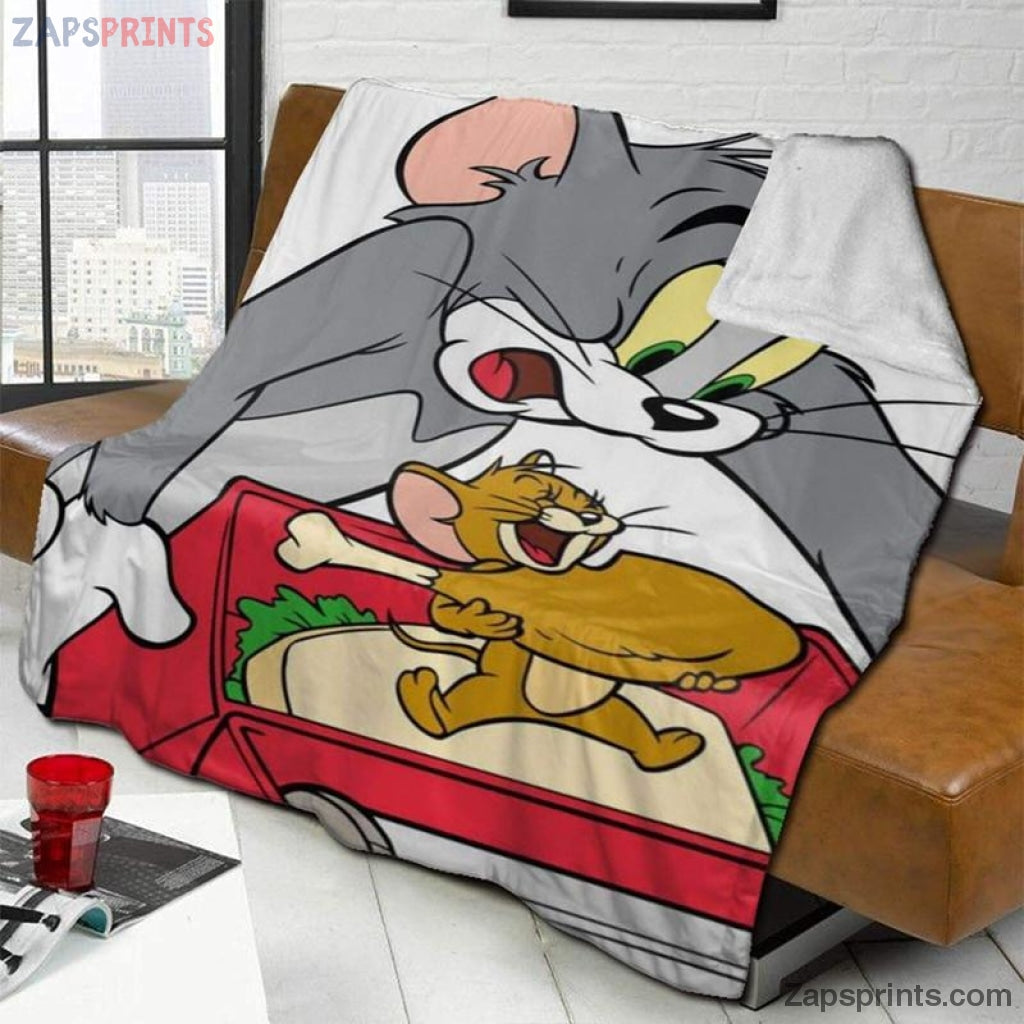 Tom And Jerry Movie Jerry Eat Chicken Blanket