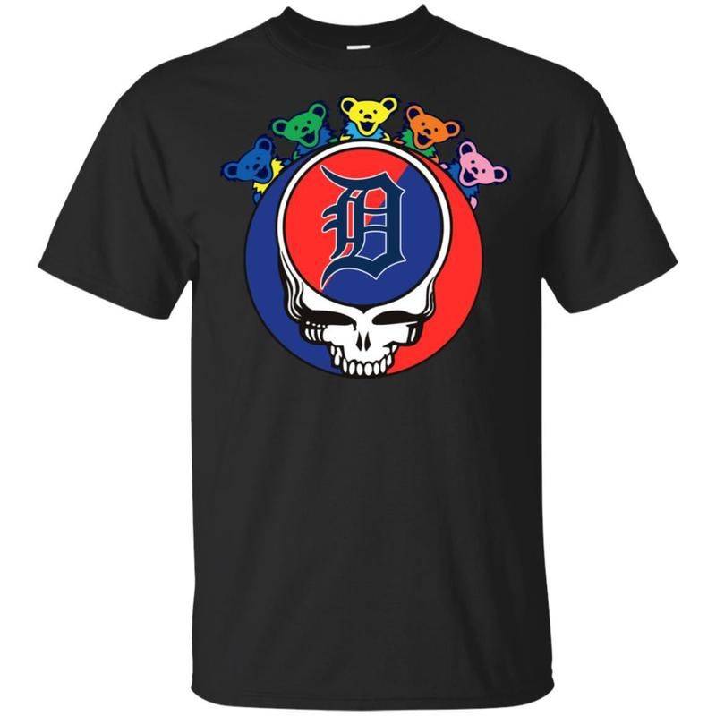 The Grateful Dead Mixed Detroit Tigers T-shirt For Fans Pt06