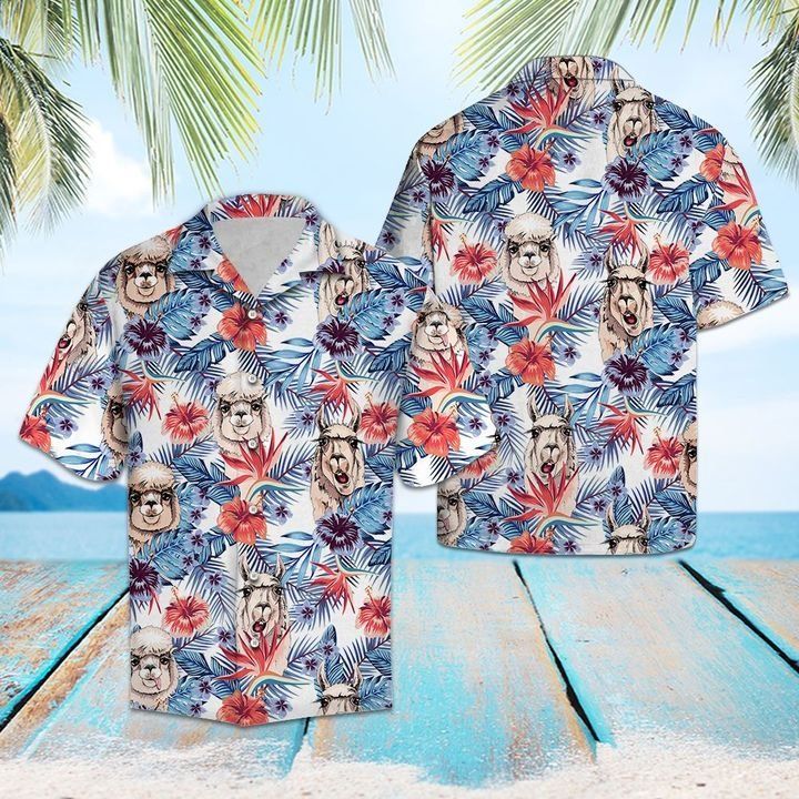 Llama Tropical Hawaiian Shirt Ha73171