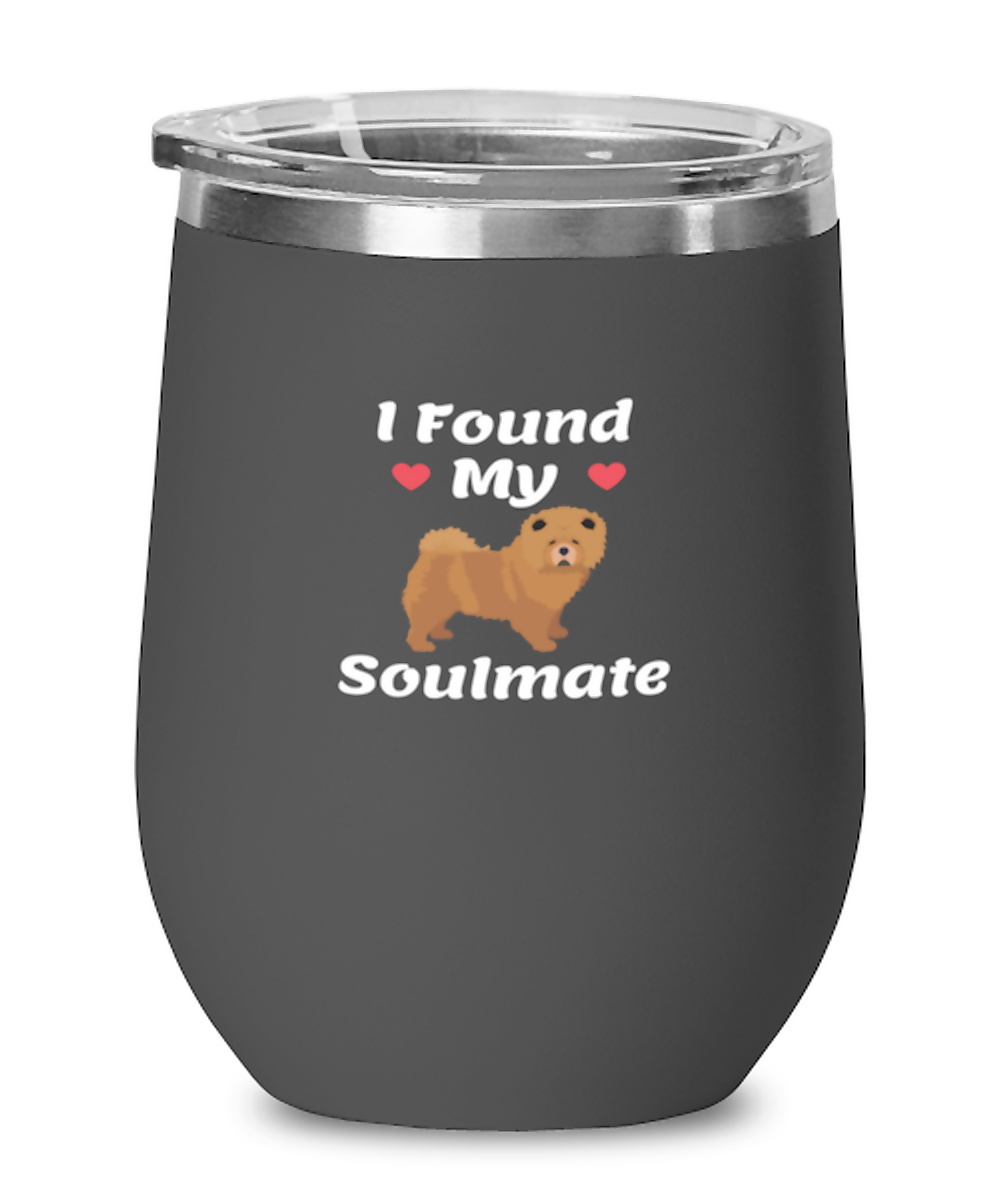 Wine Tumbler Stainless Steel Insulated  Funny I Found My Soulmate Dog Doggies