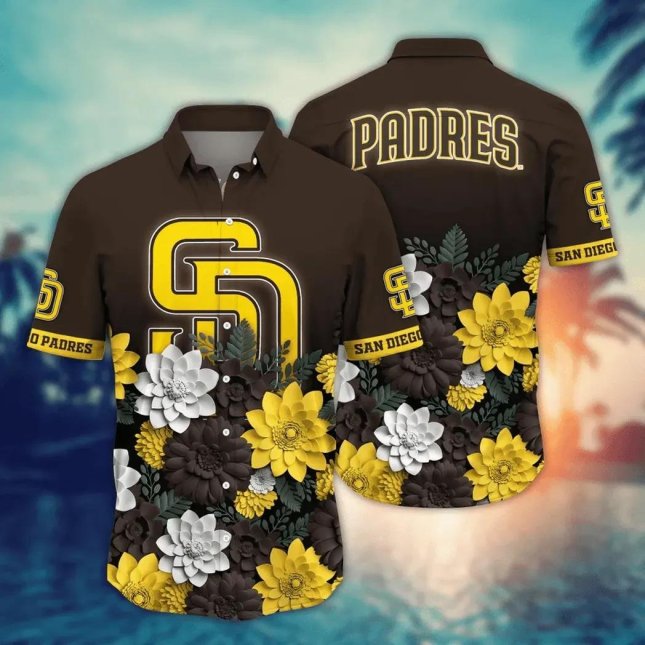 Padres Floral Pride Hawaiian Shirt San Diego