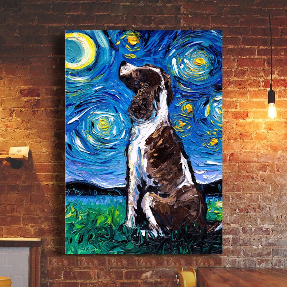 English Springer Spaniel Starry Night Poster Van Gogh Poster Modern ...