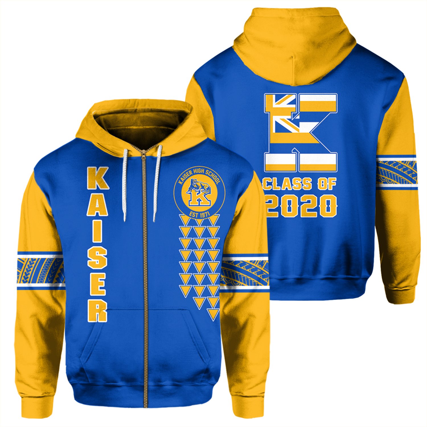 (Personalized) Alohawaii – Kaiser High Custom Your Class Zip Hoodie AH J0