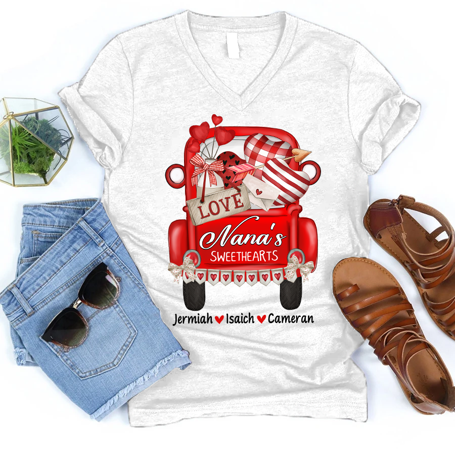 Nanas Sweethearts – Love  Personalized V-Neck Shirt