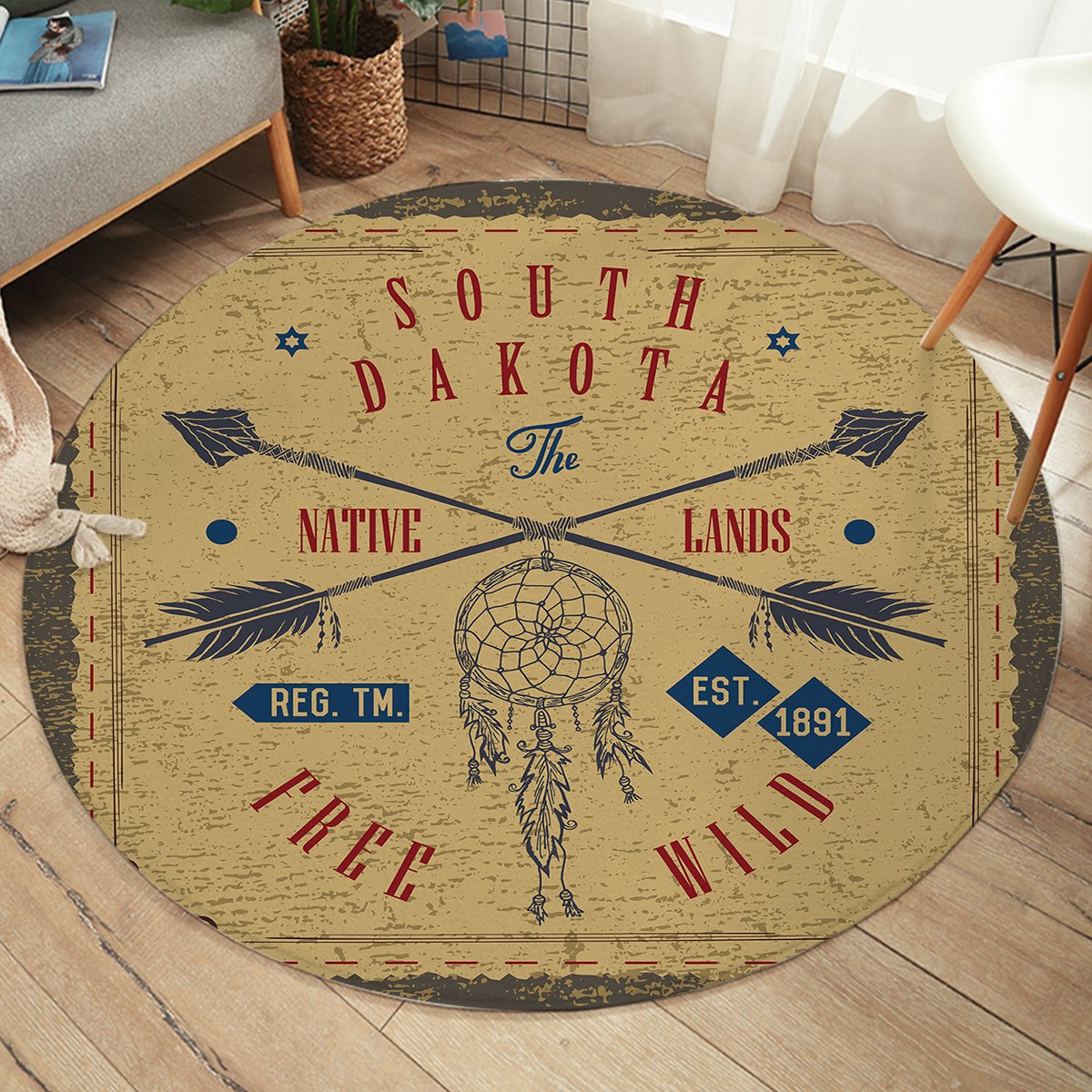 Native American SW2502 Round Rug