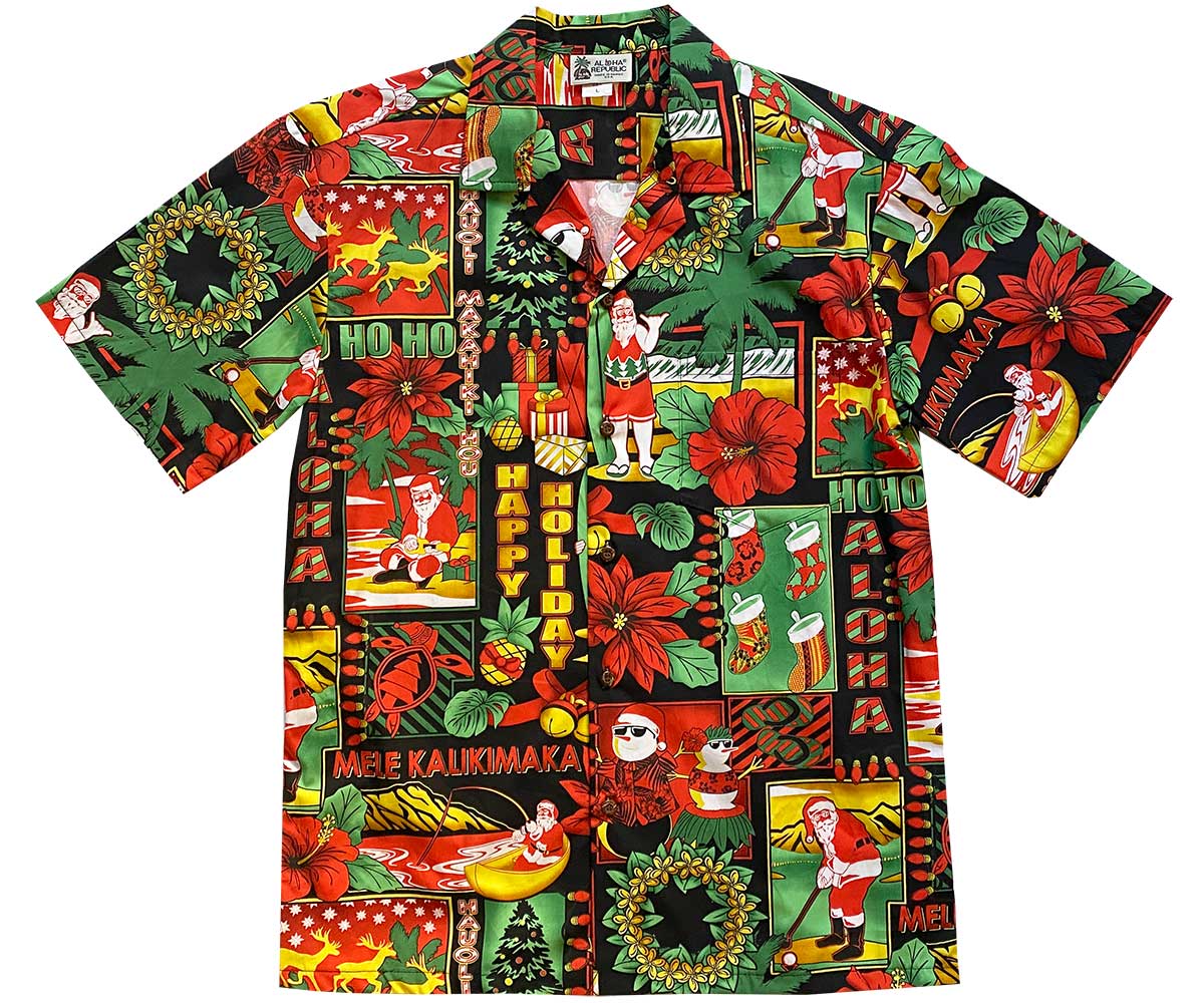 Aloha Christmas Traditions Black Hawaii Shirt Made In Summer Beach Shirts Ha36447