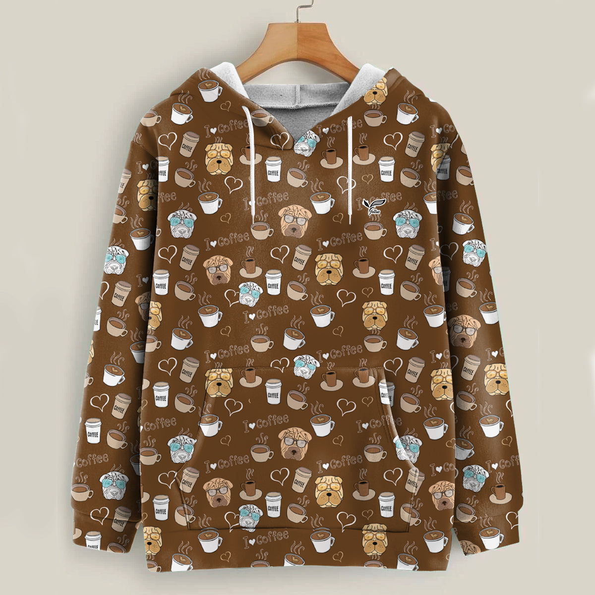 I Love Coffee And Shar Pei – Follus Hoodie