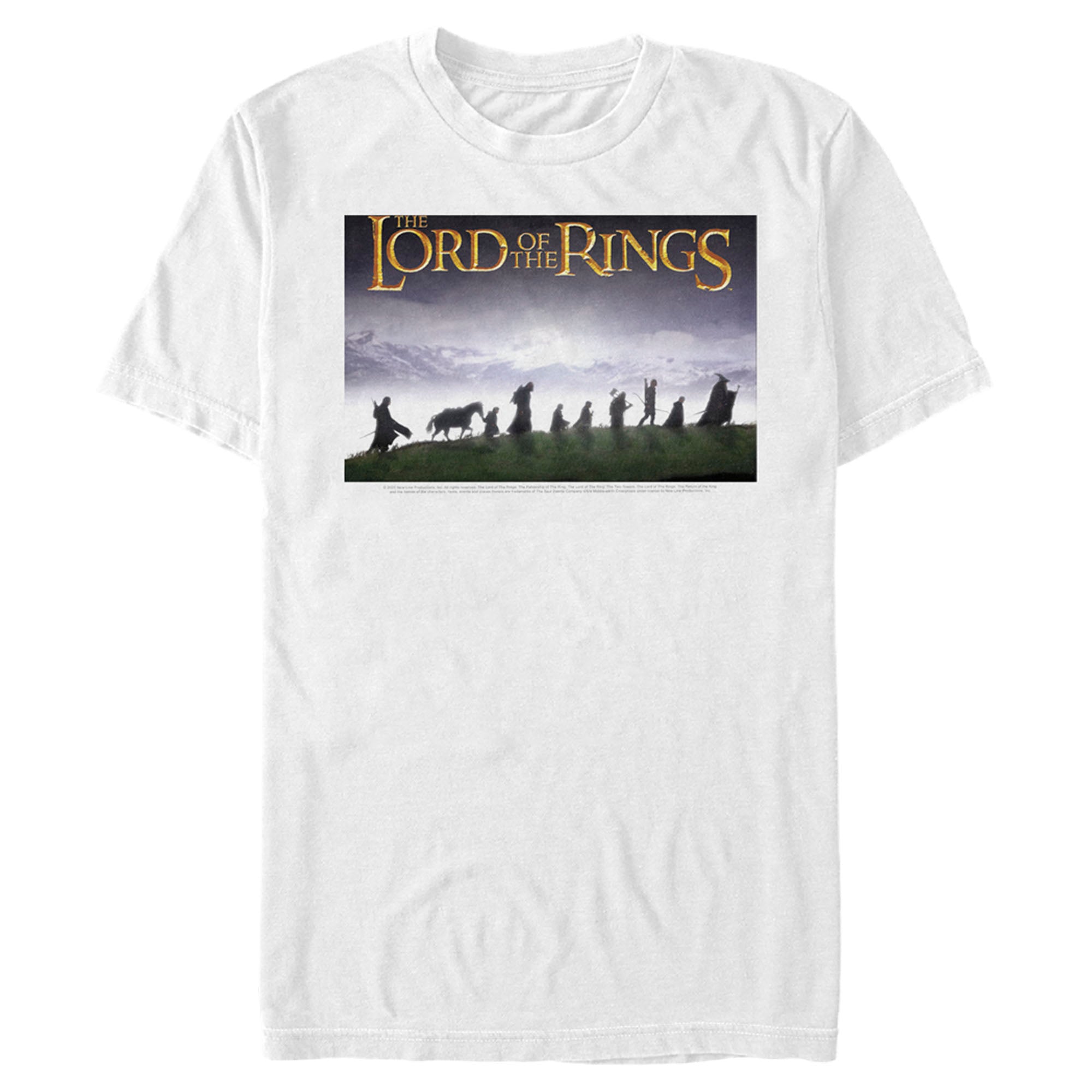 The Lord Of The Rings Men’S Fellowship Of The Ring Movie Poster  T-Shirt