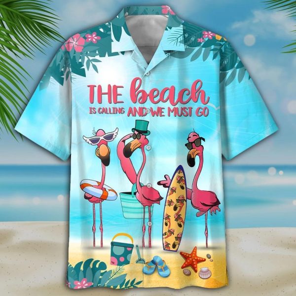 The Beach Is Calling Flamingo Hawaii Shirt For Men Women Ha56854