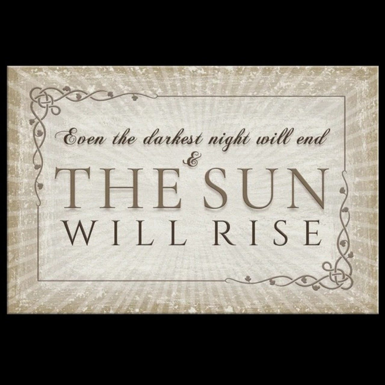 The Sun Will Rise, Home Decor WallArt Canvas