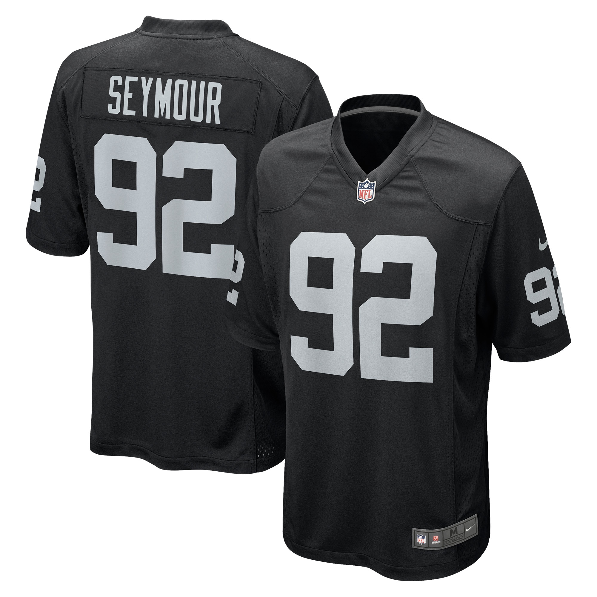 Richard Seymour Las Vegas Raiders Retired Player Game Jersey – Black