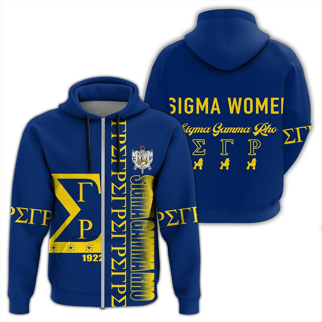 Sorority Hoodie – Blue Sigma Gamma Rho Zip Hoodie J90