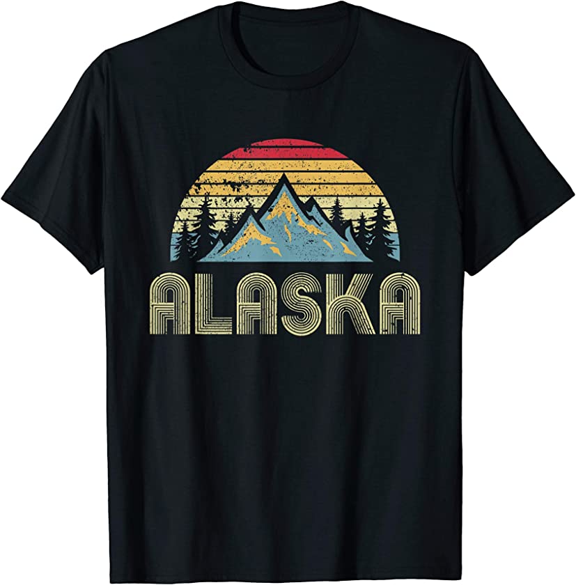 Alaska Tee – Retro Vintage Mountains Nature Hiking T Shirt