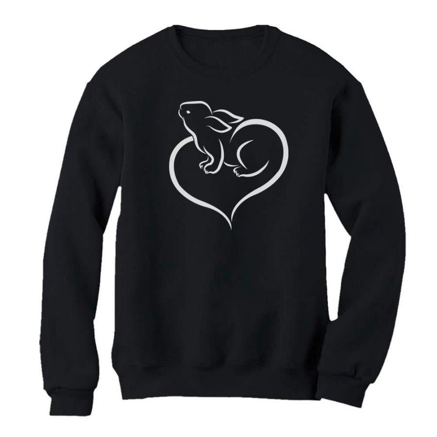 Love Heart Bunny Women Sweatshirt