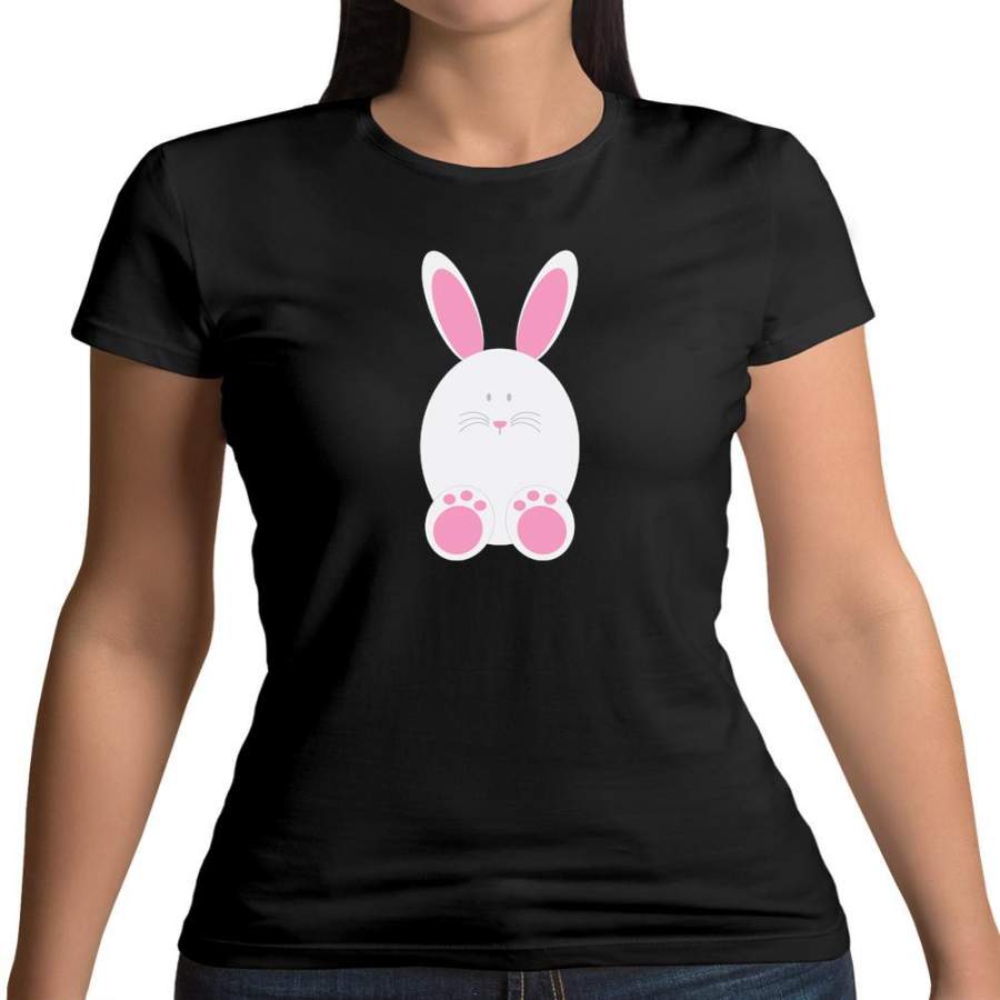 White Easter Bunny Womens T-Shirt