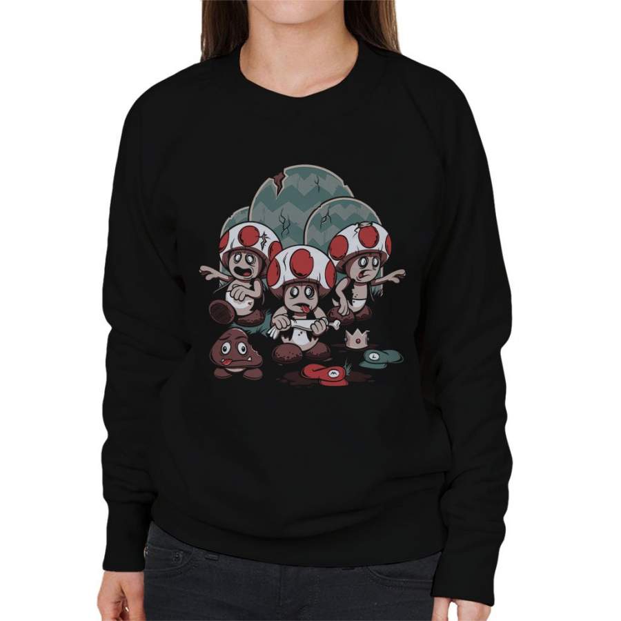 Super Mario Zombie Mushrooms Women’s Sweatshirt