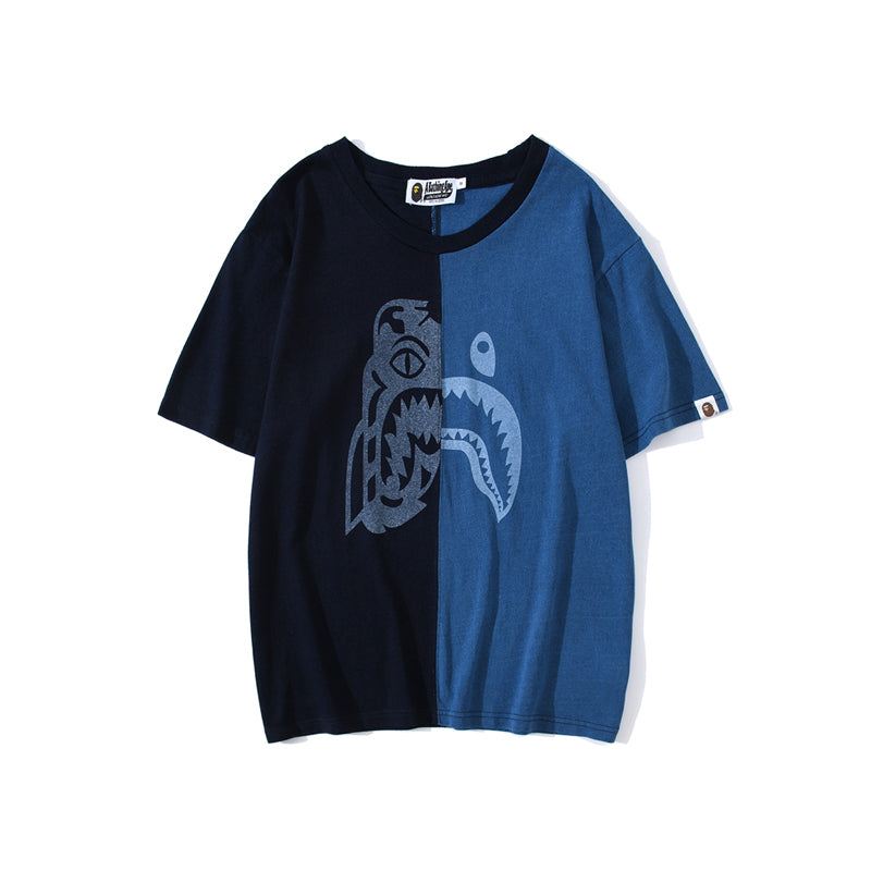 Bape Shark Tiger Tee Shirt Black Blue