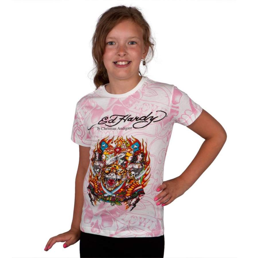 Ed Hardy – Tiger Cross Girls Youth T-Shirt