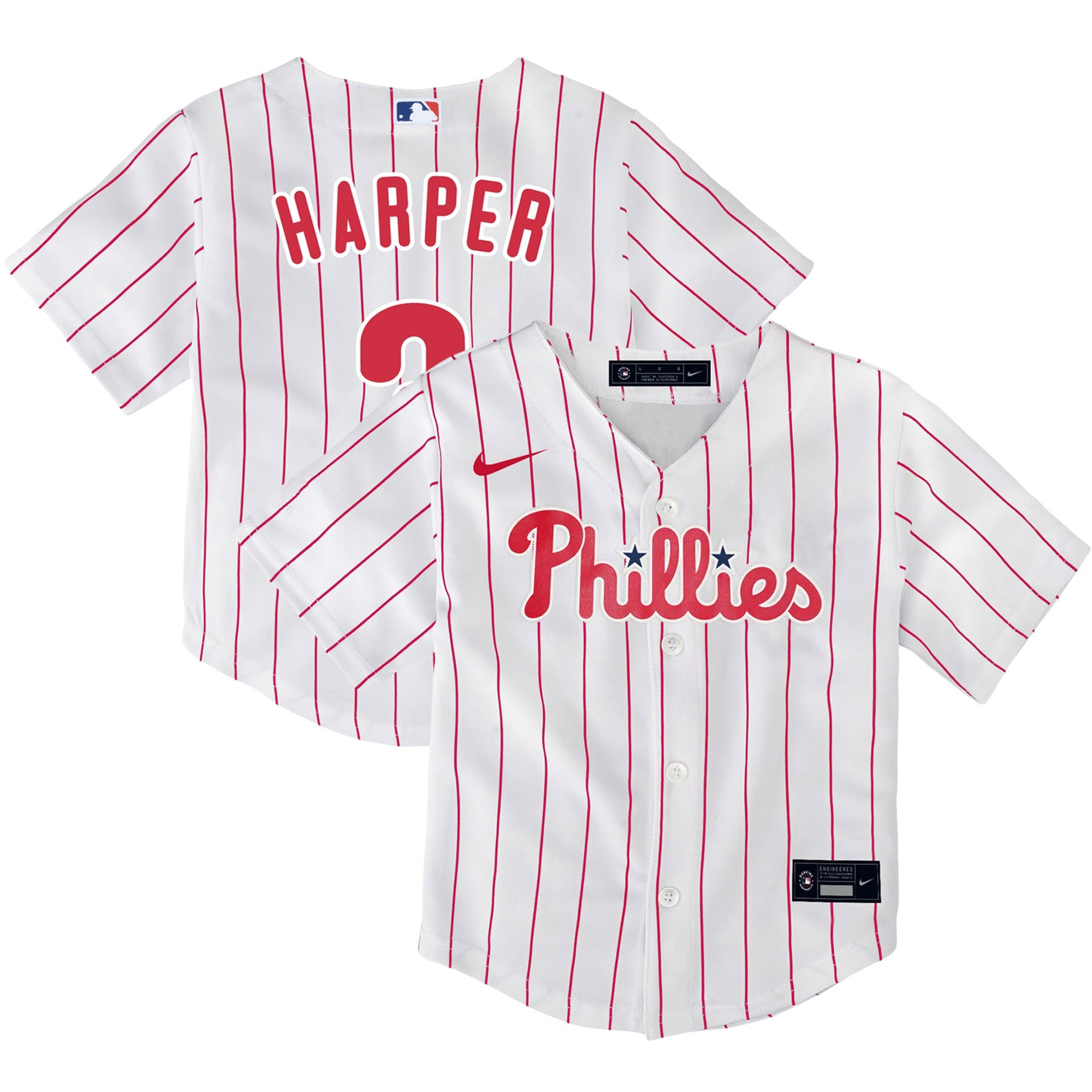 Bryce Harper Philadelphia Phillies Toddler Home Replica Player Jersey – White MLB