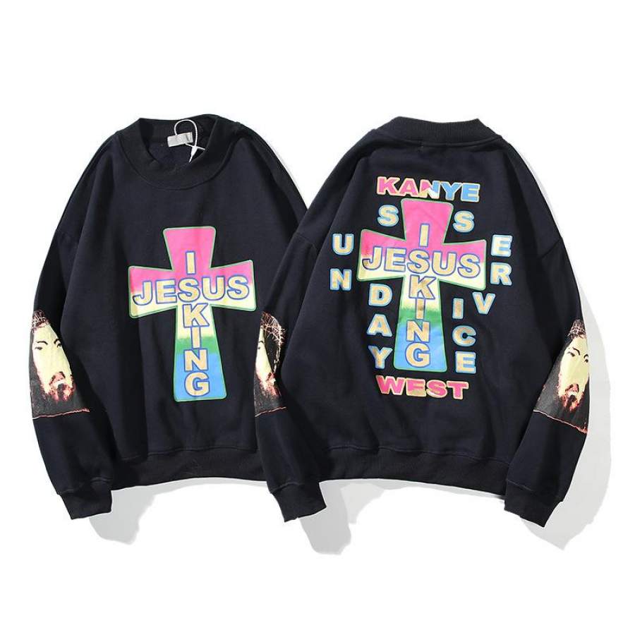 Kanye West Jesus is King Men’s Fleece U-neck Sweatshirt