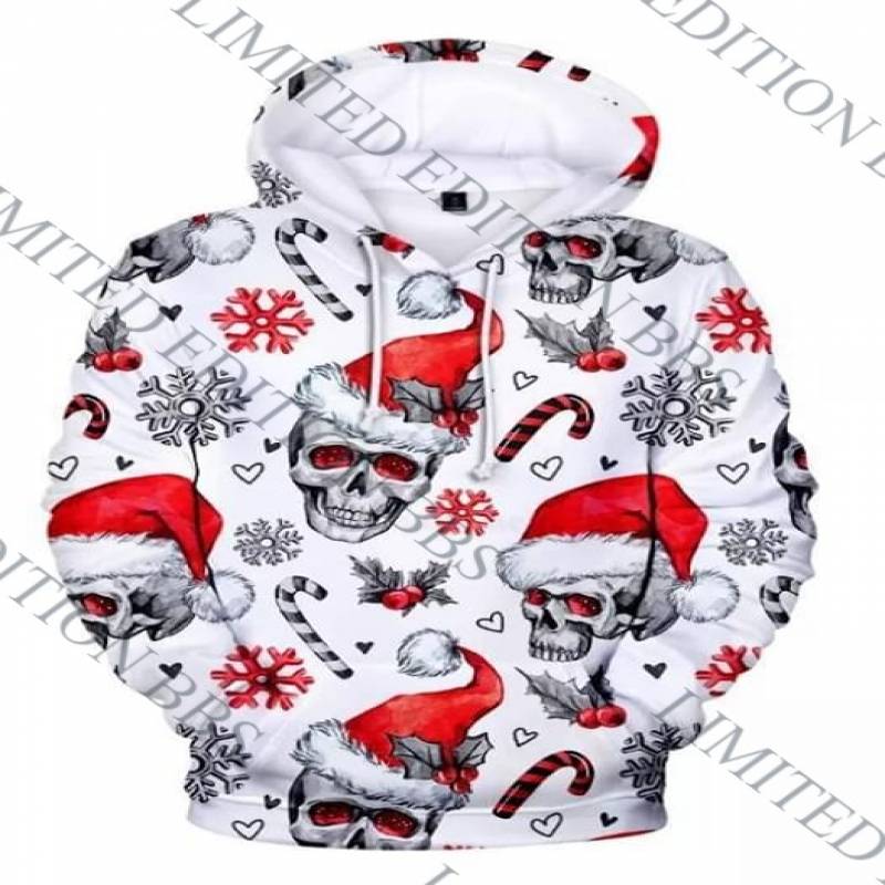 Christmas Skull Santa Clause 3d hoodie – LIMITED EDITION BBS