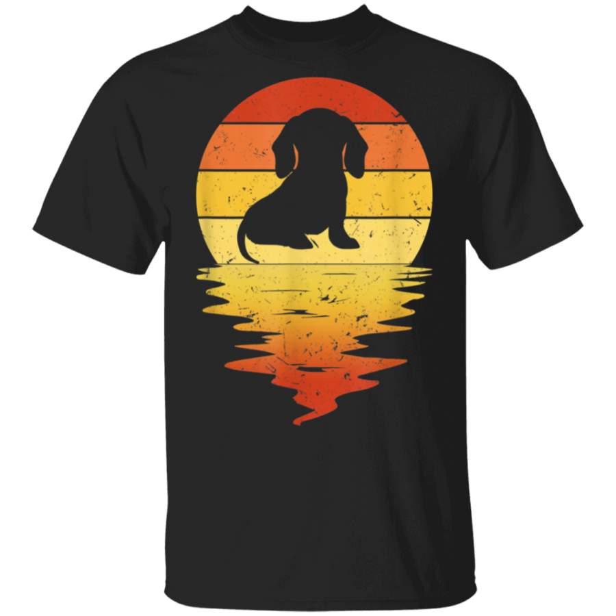 Retro Vintage Dachshund Silhouette Costume Dachshund Lover TShirt