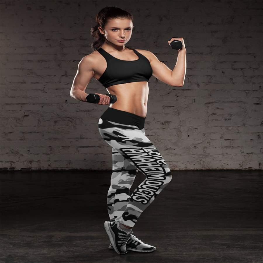 Camo Sporty Trending Fashion Fabulous Anaheim Ducks Leggings