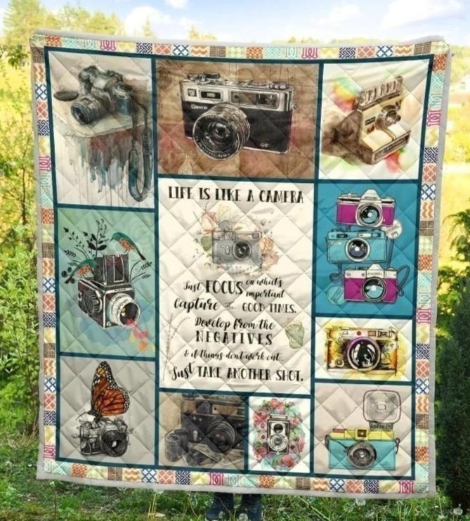 Photographer Quilt Blanket Special Gift Idea