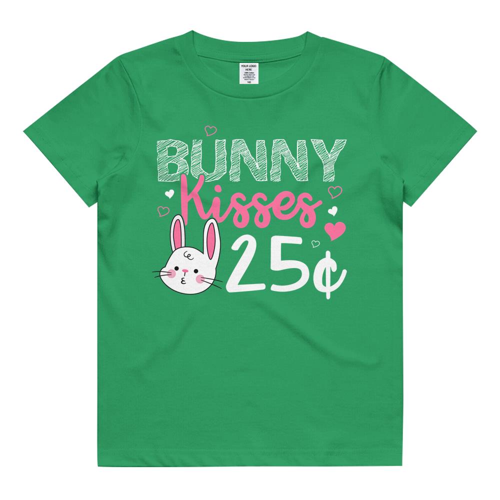 Bunny Kisses 25 Cents Wife Bestie Easter Day Kids T Shirt