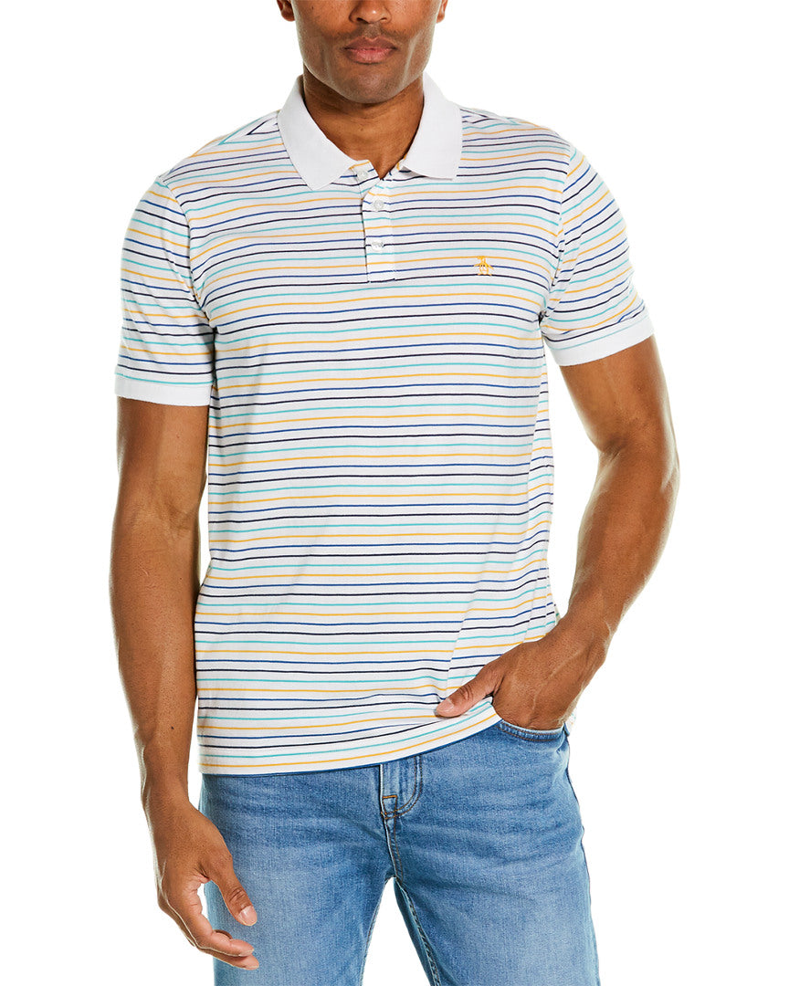 Original Penguin Pop Fine Stripe Knit Polo Shirt