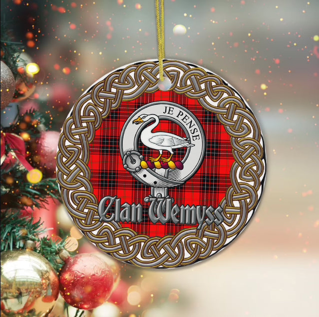 Wemyss Celtic Ring Plaid Ornament Gift. Christmas Tree Ornament Tartan Ornament Great Christmas Ornaments Gift