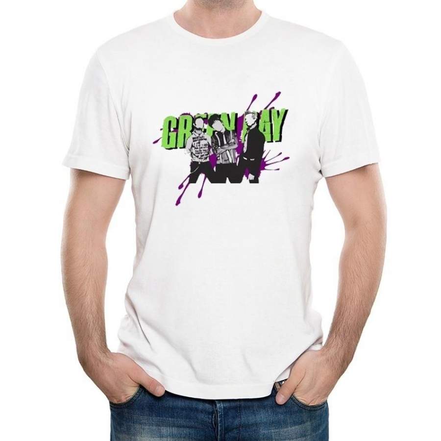 Summer Men’S 100% Cotton Fitness T-Shirt Green Day T-Shirt Men’S Personalized Custom T-Shirt