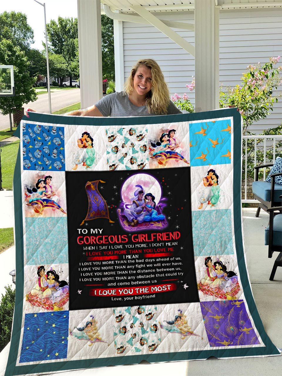 Aladdin And Jasmine – To My Girlfriend Quilt Blanket
 
190+ Customer Reviews