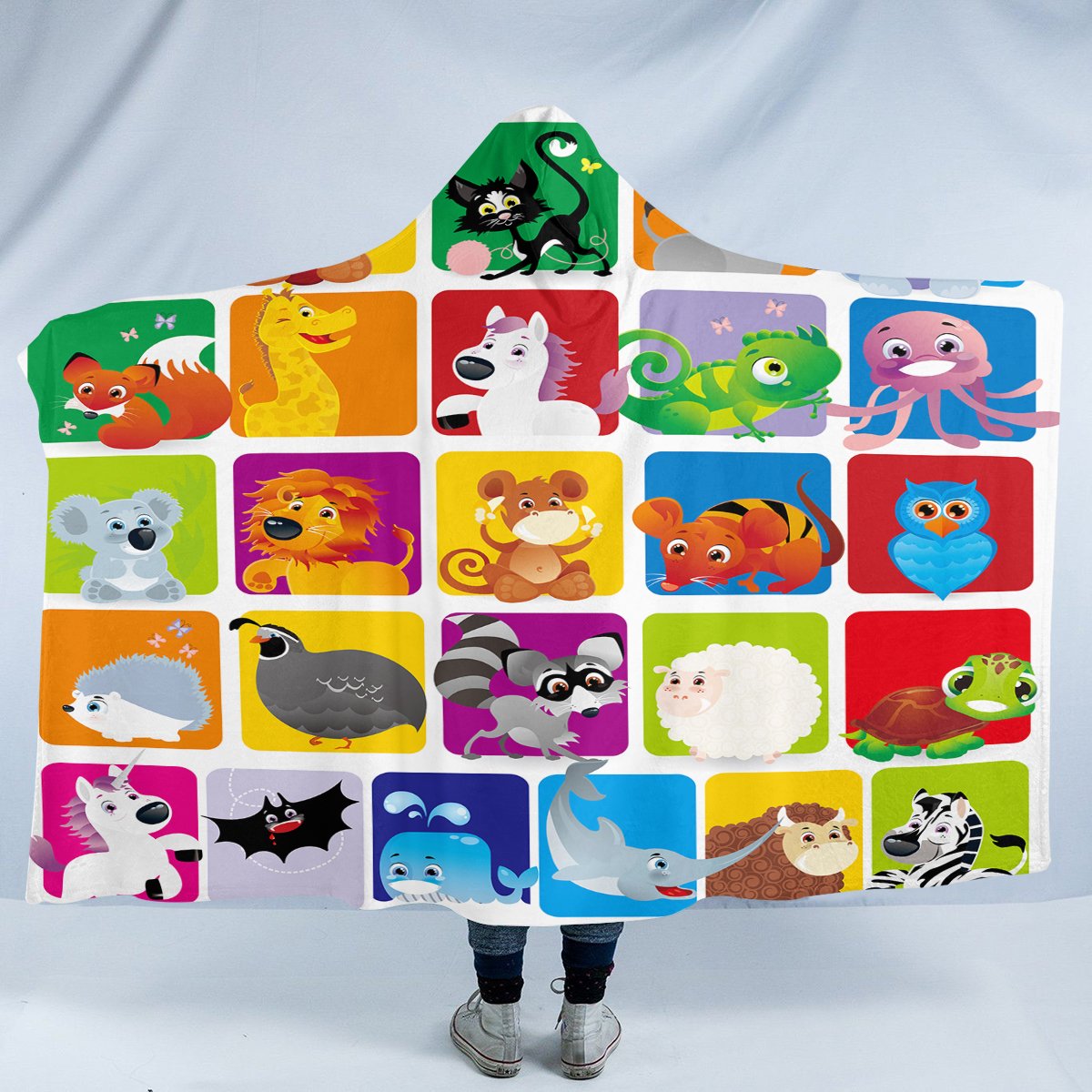 Animal Boxes SW1707 Hooded Blanket