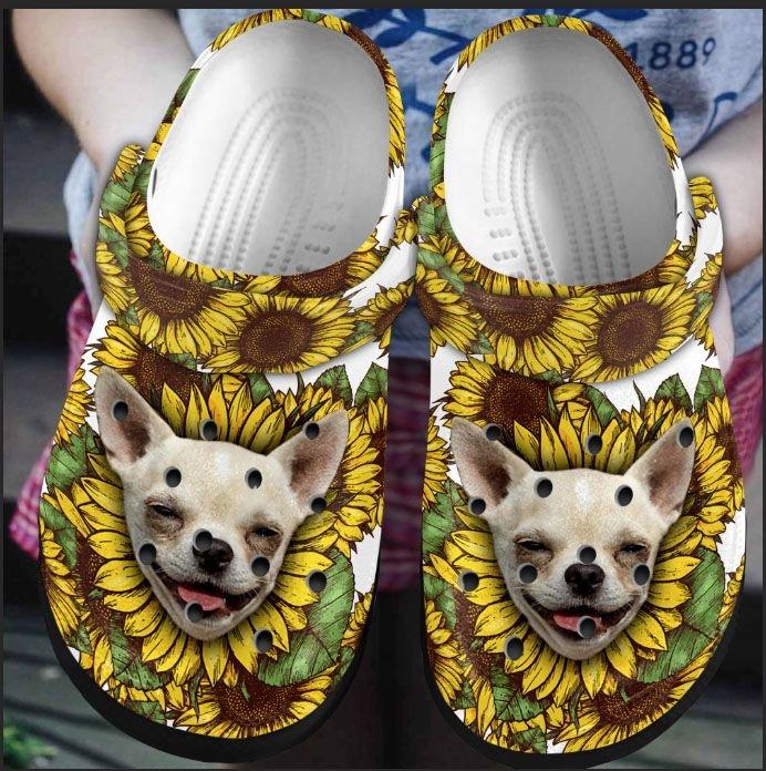 Chihuahua Personalized Clog, Custom Name, Text, Color, Number Fashion Style For Women, Men, Kid, Print 3D Chihuahua Face