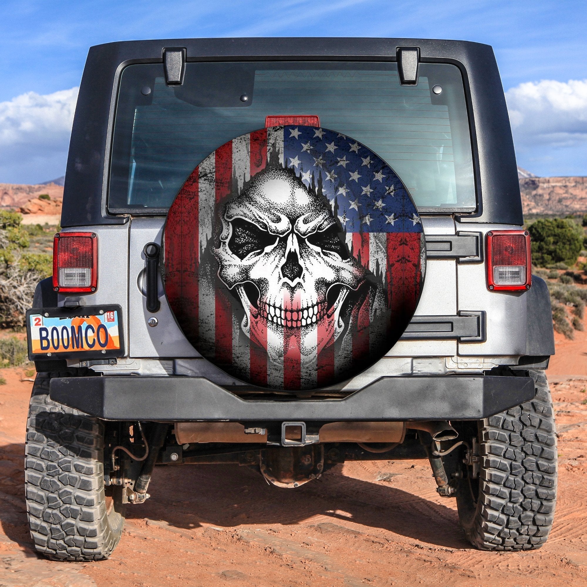 Jeep Native American Skull Spare Tire Cover No.3 Lt6