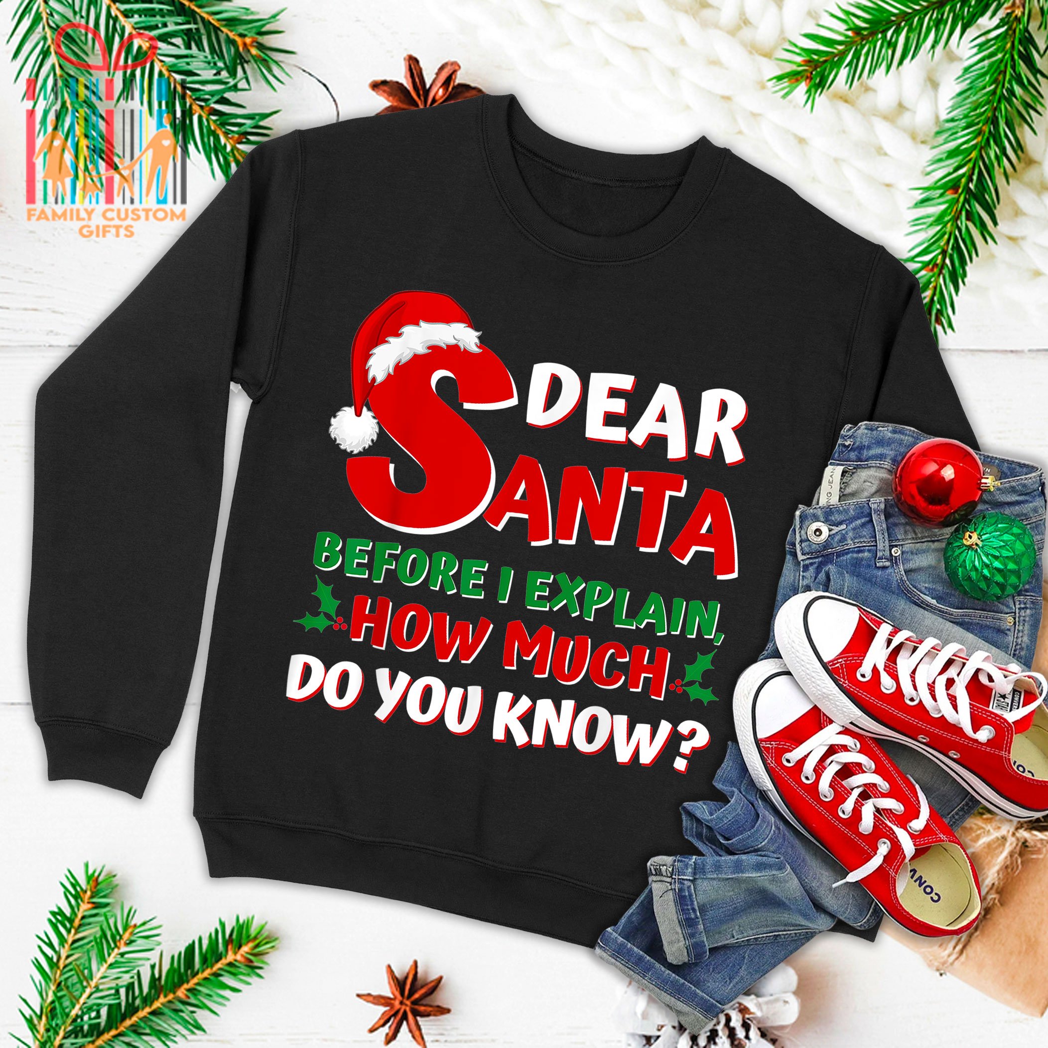 2021 Funny Christmas Shirts Adults Santa I Can Explain Ugly Christmas Sweater T-Shirt